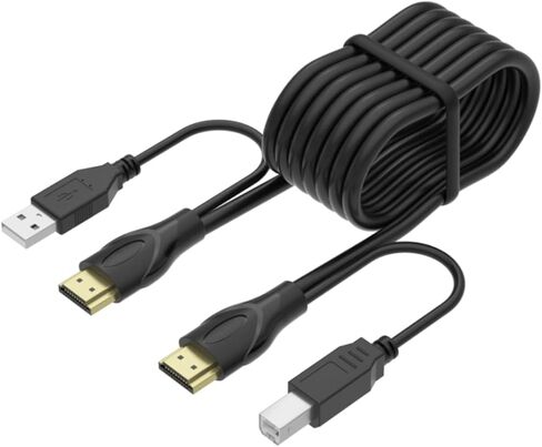 كابل USB HDMI KVM بطول 10 أقدام/3 متر لمفتاح HDMI KVM، مدمج مع HDMI USB A إلى HDMI USB B in Saudi Arabia
