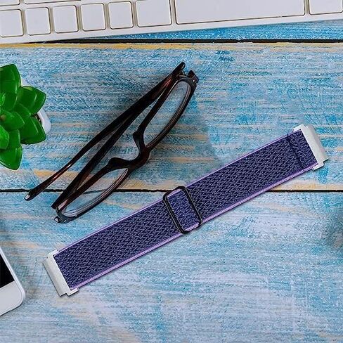 RuenTech 2 Pack Elastic Bands Compatible with FITVII H86/HM68 Smartwatch Band, Adjustable Nylon Straps Replacement Sport Wristbands for FITVII H86 Accessories Women&Men in Saudi Arabia