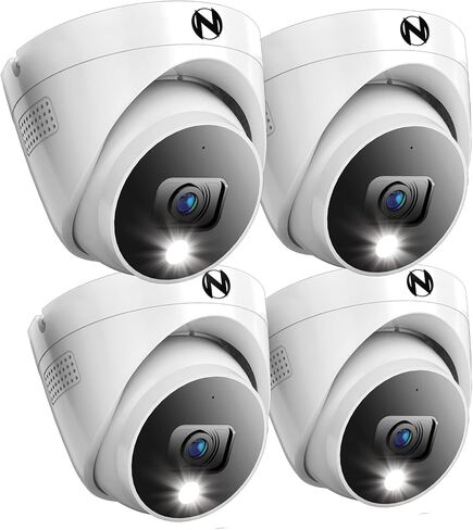 Night Owl Add On Wired 2K HD Indoor/Outdoor Deterrence Dome Cameras with 2-Way Audio (2-Pack) (Requires Compatible DVR - Sold Separately) in Saudi Arabia