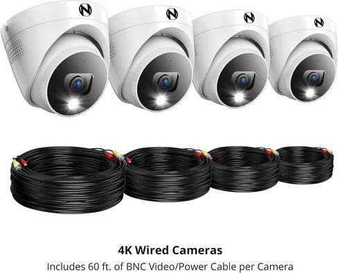 Night Owl Add On Wired 2K HD Indoor/Outdoor Deterrence Dome Cameras with 2-Way Audio (2-Pack) (Requires Compatible DVR - Sold Separately) in Saudi Arabia
