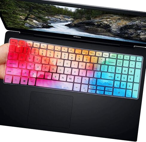 غطاء لوحة المفاتيح لجهاز Dell Inspiron 15 3501 3502 3505 5584 5593 5594 5598 5501 5502 5505 5508 5509 7500 7590 7591 7501 7506 7706 7790 7791 15.6 17.3 بوصة كمبيوتر محمول، Dell الألعاب G15 5510 5515-ملونة in Saudi Arabia