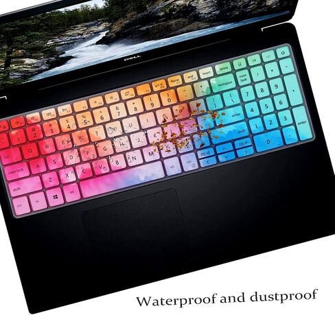غطاء لوحة المفاتيح لجهاز Dell Inspiron 15 3501 3502 3505 5584 5593 5594 5598 5501 5502 5505 5508 5509 7500 7590 7591 7501 7506 7706 7790 7791 15.6 17.3 بوصة كمبيوتر محمول، Dell الألعاب G15 5510 5515-ملونة in Saudi Arabia