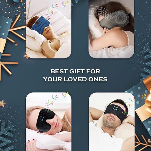 سماعات بلوتوث للنوم من QYCHHJ مع مكبرات صوت رفيعة للغاية مع 24 صوتًا أبيضًا وموسيقى ستيريو لسماعات النوم وقناع النوم واستبدال عصابة الرأس in Kuwait