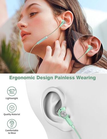 USB C Headphones Earbuds for iPhone 15 Plus iPad, Magnetic Wired Type C Earphone with Microphone for Android Samsung Galaxy S24 S23 S22 S21 FE S20 Note 20 Google Pixel 9 8 7 Pro 8A 6A 6 OnePlus Mint in Kuwait
