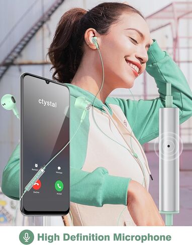 USB C Headphones Earbuds for iPhone 15 Plus iPad, Magnetic Wired Type C Earphone with Microphone for Android Samsung Galaxy S24 S23 S22 S21 FE S20 Note 20 Google Pixel 9 8 7 Pro 8A 6A 6 OnePlus Mint in Kuwait