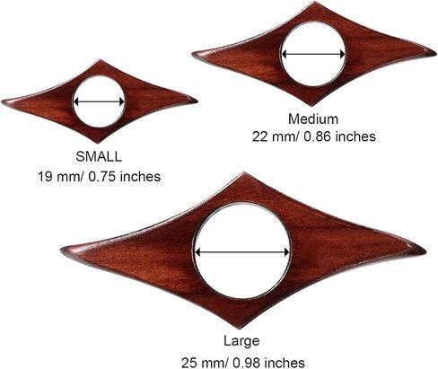3 Pieces Assorted Size Wooden Book Page Holder, Wooden Thumb Bookmark Novel Reading Ring Accessories Presents for Readers Book Lovers Bookworm Literary Presents (Brown) in Saudi Arabia