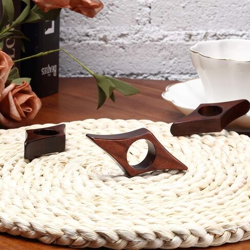 3 Pieces Assorted Size Wooden Book Page Holder, Wooden Thumb Bookmark Novel Reading Ring Accessories Presents for Readers Book Lovers Bookworm Literary Presents (Brown) in Saudi Arabia