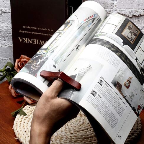 3 Pieces Assorted Size Wooden Book Page Holder, Wooden Thumb Bookmark Novel Reading Ring Accessories Presents for Readers Book Lovers Bookworm Literary Presents (Brown) in Saudi Arabia