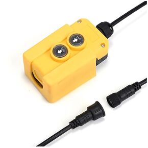 Dump Trailer Remote Control Switch, DC 12V 2 Button Pendant Control Up Down Switch, 4 Wire Double Acting Hydraulic Pump Power Unit for Life Gate Forklift Truck Tripper Hoist