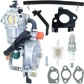 XP13000EH Carburetor Fits for DuroMax XP12000EH XP13000EH Dual Fuel Generator for Pulsar G12KBN 8550 9500 10800 12000 Watt 457CC Carb Kit with spark plug