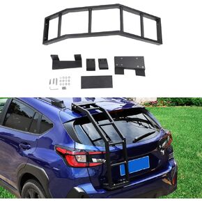 Piugilh Roof Rack Sailgate Sadder ، سلم النافذة الخلفية متوافق مع سوبارو Crossstrek 2023 2024 الملحقات الخارجية ، الأسود