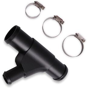 Coolant Y-Pipe Weldless Hose Connector Compatible with 2003-2007 Ford Ford F-250 F-350 F-450 F-550 Super Duty 2003-2010 Ford E-350 E-450 Econoline 2003-2005 Ford Excursion 6.0L (Black)