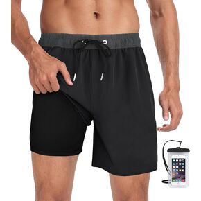 Mens Swim Trunks 7" Quick Dry Swim Shorts Swimsuit Swimming Trunks Swimwear with Pockets