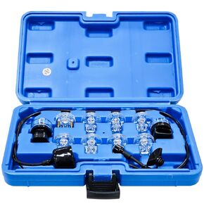 11 Pieces Noid Light Test Kit, Fuel Injector Noid Light Tester Kit with 8 Noids, Noid Light & IAC Test Kit for Most Cars