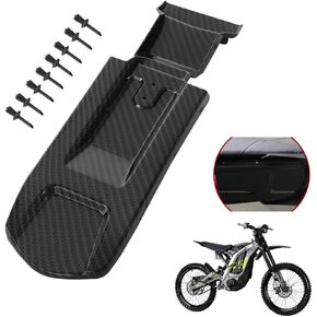 Rear Fender Inner Plate for Sur Ron Imitation Carbon Fiber Rear Mudguard Fender Base Protective Mud Guards Protector for Surron Sur-Ron Seyway X/S Light Bee Electric Dirt Bike Plastic Black
