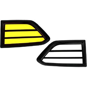 LED Front Fender Side Marker Light DRL Amber Sequential Turn Signal Lamp 2 in 1 Function Feature Kit for Ford Ranger 2019-2023 Sport Pickup OEM Trim Accessories