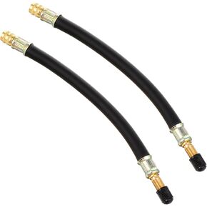 Bremorou 2 Pcs Valve Stem Extenders 8.27 Inch Universal Flexible Tire Valve Extenders Tire Extensions Dually Extender Schrader Adapter for Cars Truck Motorcycle Bike Scooter