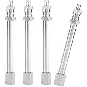 4 PCS صمام تمديد الجذعية ، 4inch /100mm صمام الإطارات صمام الإطارات ، امتداد صمام العجلة امتداد القضيب قبعات جذعية ، موسع الجذور في الهواء الطلق للدراجة النارية للدراجة النارية الشاحنة