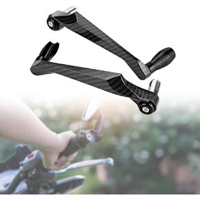 Motorcycle Lever Guard, 7/8" Universal Motorcycle Brake Clutch Lever Protector, Aluminum, Black