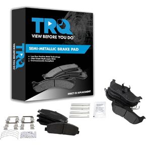 TRQ Front & Rear Brake Pads Semi-Metallic Compatible with 2006-2010 INFINITI QX56 2006-2011 Nissan Armada 2008-2010 TITAN