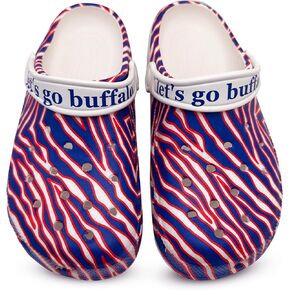 Let’s Go Buffalo Sports Clogs – Unisex Slip-On Shoes, Synthetic Rubber with Arch Support, Breathable Ventilation Ports, Non-Slip Outsole for Indoor & Outdoor Use, Ideal for Buffalo Sporting