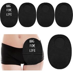 8 Pcs Ostomy Bag Cover Black Stretchy Colostomy Bags Covers Waterproof Ostomy Shower Cover Odor Control Lightweight Colostomy Bags Covers Washable Pouch Liner for Ileostomy Care Protector Supplies