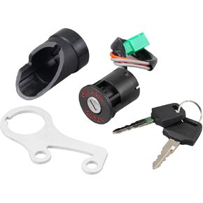 Black Gas Cap Security Lock with Ignition Key Compatible with Suzuki DRZ400 DRZ400S DRZ400 SM 2000-2024 (NOT FIT DRZ400E) Ignition Lock Cylinder Key Set See Fitment