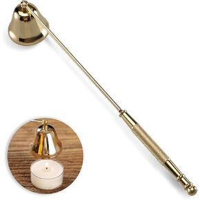 مطفأة شمعة Snuffer مع مقبض طويل ، الفولاذ المقاوم للصدأ فاين Flame Snuffer لوضع فايلت له Flame بأمان (الملحقات الذهبية)
