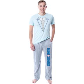 INTIMO Dumb and Dumber Mens' Harry Dunne Blue Tuxedo Costume Sleep Pajama Set