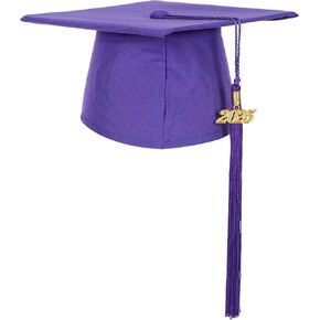 Matte Kindergarten Preschool Graduation Cap with Year Tassel Charm for Children