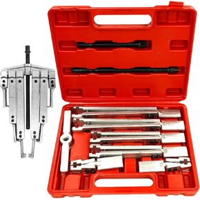 3 in 1 Gear Puller Set, 2 Jaw Bearing Flywheel Puller Pulley Tool Kit with Reversible Jaws, 9PCS Cr-V Steel Heavy Duty Gear Puller Set for Removal Bearing, Gear, Pulley, Flywheel