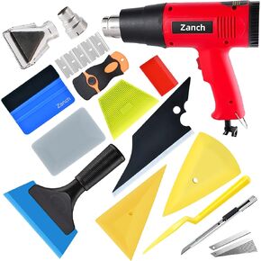 Zanch Window Tint Kit,Complete Tool Set for Professional Window Tint Protective Film Installation【Deluxe 64pcs with Tool Waist Bag】