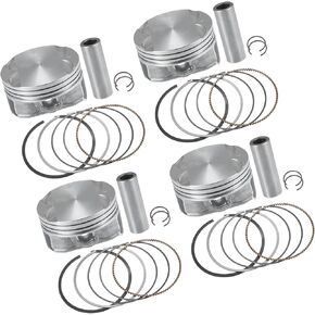 12578324 / Front / Engine Piston and Pin Assembly for Buick Lacrosse 2.4L 2010-2016 for Chevy Captiva 2012-2015 / Piston Rings Kit / Metal / 1 set / titanium gut