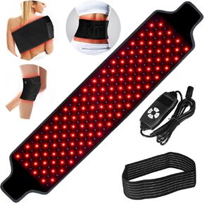 Red Light Therapy for Body- Infrared Light Therapy, Red Light Therapy Belt for Shoulder Waist Muscle Pain Relief, LED 660nm&850nm Near Infrared Light Therapy Belt Wrap Timer Remote Control