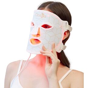 K11 LED LED Red Light Therapy Mask & Neck | وسائط الضوء 7 ألوان + بالقرب من الأشعة تحت الحمراء | 5 أجهزة ضبط الوقت والإعدادات 3 سرعات | تصميم قابل للطي محمول للعناية بالبشرة المنزلية والسفر