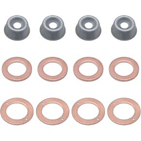 4Pcs Injector Seal Kit With Heat Shield 19077-53650 1907753650 15841-53622, Replacement for Kubota D662 D722 D782 D902 D905 D1005 D1105 D1305 D1403 D1503E D1703E D722 D905 D1005