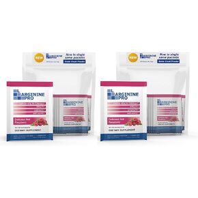 L-ARGININE PRO Supplement Powder | 30 Packets Single Serve Travel Size | 5,500mg of L-arginine Plus 1,100mg L-Citrulline, Grape