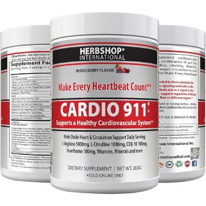 Drink Mix, Mixed Berry, L-Arginine 5000mg, L-Citrulline 1000mg, Vitamins B12, C, D3, Beet Root, 30 Servings, Nitric Oxide Support, Cardiovascular, & Energy Support Supplement