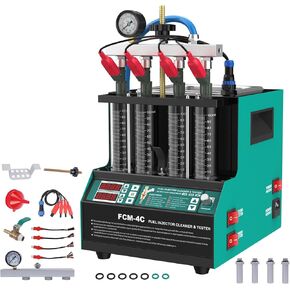 BELEY FUEL LECJECTOR TESTER KIT 110V نظام حقن الديزل والبنزين المدفأة مع 9 أوضاع تلقائية حقن آلة نظافة 4 أسطوانات متوافقة مع السيارات والدراجات النارية