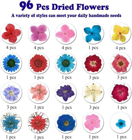 85 أجهزة كمبيوتر مجففة زهور مضغوطة لقوالب الراتنج ، وأوراق الزهور الطبيعية الحقيقية للحرف اليدوية ، والأظافر ، والمجوهرات ، والصابون وصنع الشموع in Kuwait
