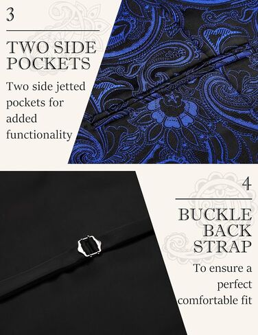 Coofandy Men Men's Paisley Vests Victorian Steampunk Gothic Suit Vest Slim Fit V-Neck Tuxedo perchcoat in Kuwait