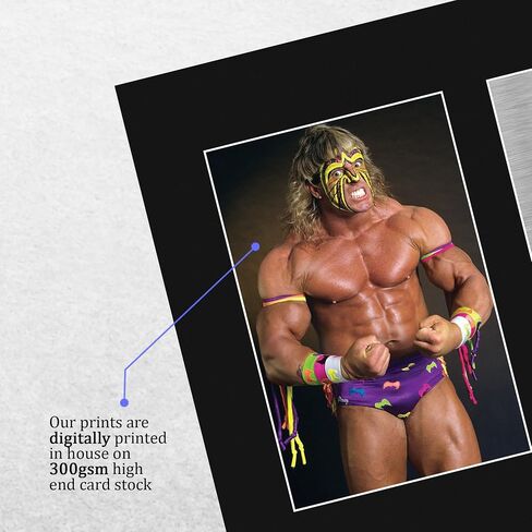 HWC Trading The Ultimate Warrior Framed Gift Signed Printed Autograph WWF WWE Wrestling Print Photo Picture Display - US Letter Size in Saudi Arabia