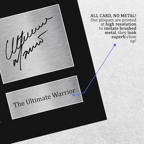 HWC Trading The Ultimate Warrior Framed Gift Signed Printed Autograph WWF WWE Wrestling Print Photo Picture Display - US Letter Size in Saudi Arabia