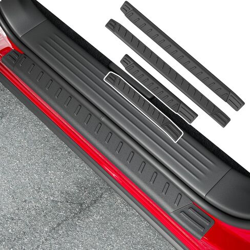 powoq Door Sill Protector Compatible with 2019-2025 Chevy Silverado GMC Sierra 1500 TPE Car Door Protector 4Pcs Car Sill Guard Replacement for 2019-2025 Chevy Silverado Accessories in Saudi Arabia