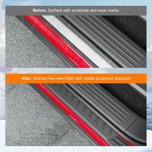 powoq Door Sill Protector Compatible with 2019-2025 Chevy Silverado GMC Sierra 1500 TPE Car Door Protector 4Pcs Car Sill Guard Replacement for 2019-2025 Chevy Silverado Accessories in Saudi Arabia