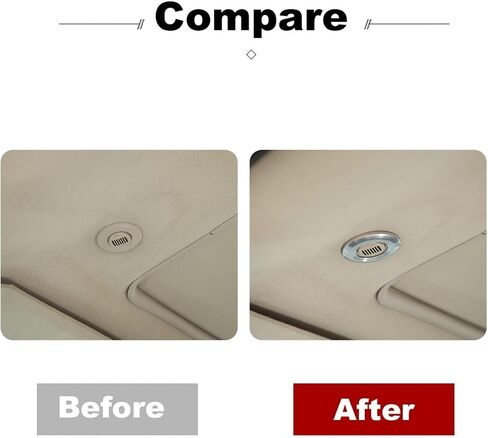 Car Roof Speaker Cover, Aluminum Alloy Roof Top Speaker Audio Trim Ring Fit for Hummer H2 2003-2007, Inner Protector Trim Accessories, 2PCS (Silver) in Saudi Arabia