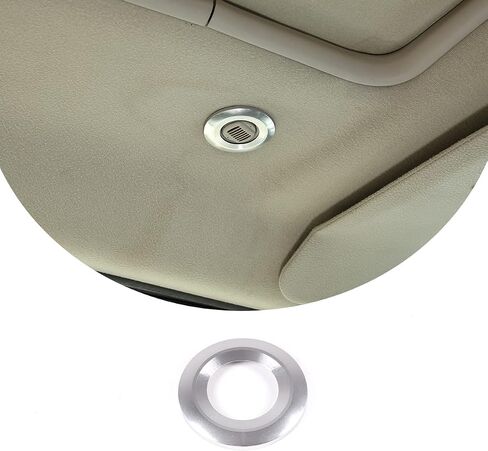 Car Roof Speaker Cover, Aluminum Alloy Roof Top Speaker Audio Trim Ring Fit for Hummer H2 2003-2007, Inner Protector Trim Accessories, 2PCS (Silver) in Saudi Arabia