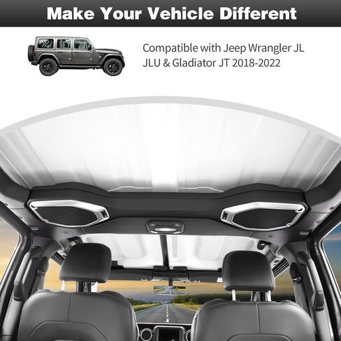 cherocar a bailar spelar trim cover & rop keaper rock rip levin and trunk cover cover kit kit kit decoration decoration incorties for Jeep Wrangler JL Jlu & Gladiator JT 2018-2022 ، sliver …… in Kuwait
