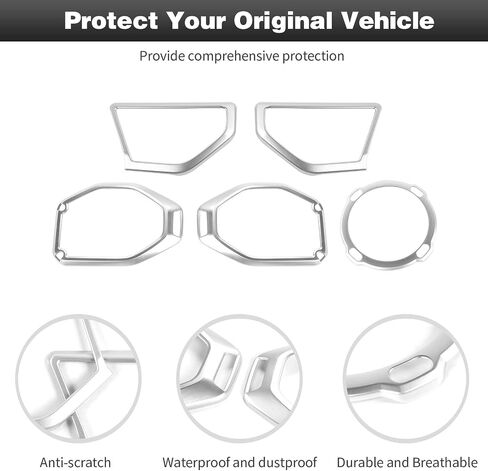 cherocar a bailar spelar trim cover & rop keaper rock rip levin and trunk cover cover kit kit kit decoration decoration incorties for Jeep Wrangler JL Jlu & Gladiator JT 2018-2022 ، sliver …… in Kuwait