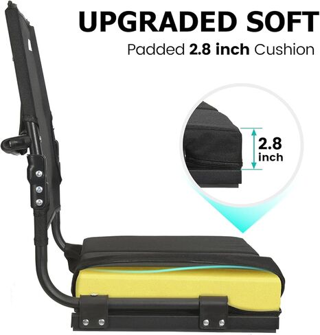 مقاعد استاد مع دعم للظهر، كراسي تبييض محمولة بظهر مرتفع ووسادة سميكة، كرسي مقعد قابل للطي للمدرجات، كرسي استاد مبطن للبالغين في الأحداث الرياضية والحفلات الموسيقية in Kuwait